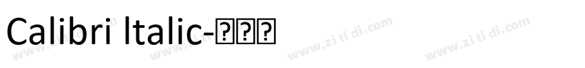 Calibri ltalic字体转换